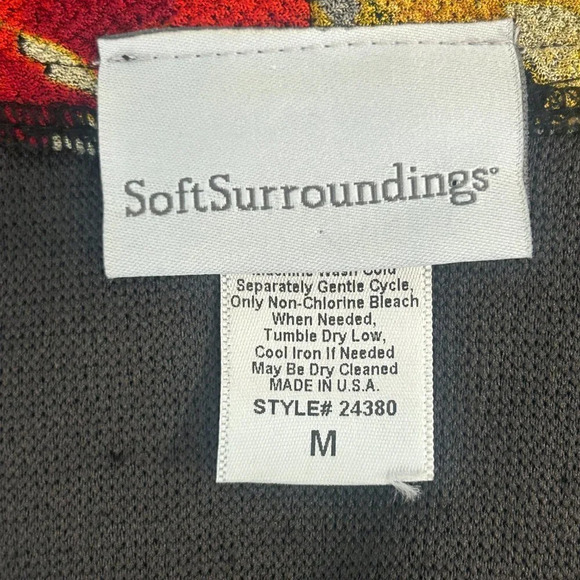 Soft Surroundings  Asian Inspired Art to Wear Kimono Style Cardigan Sweater - Picture 4 of 8